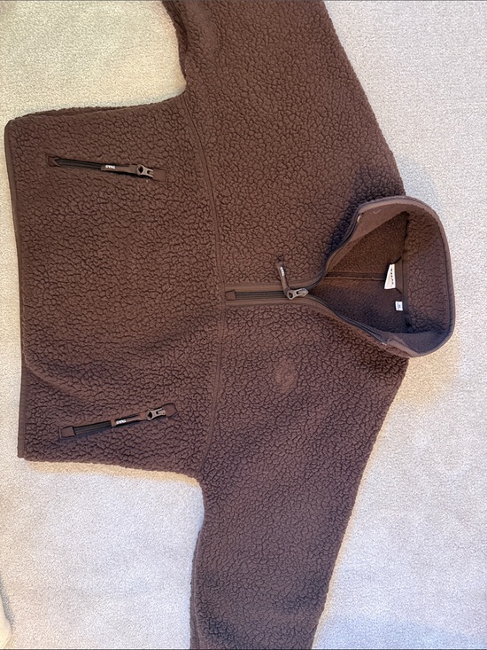 Aritzia Jackets & Blazers - Aritzia Kids Brown Sherpa Puffer Jacket